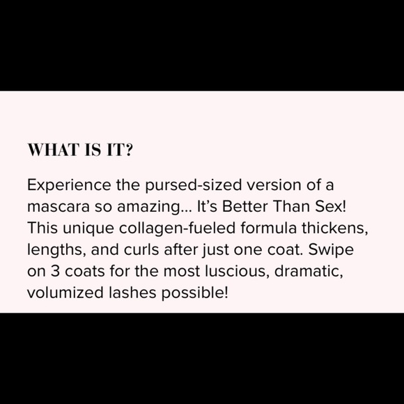 Travel Size Better Than Sex Mascara! 0.17oz - Picture 3 of 3